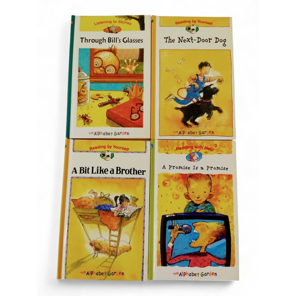 Bundle of Kids Hardcover Books Reading by Yourself Help Alphabet Garden LOT of 4